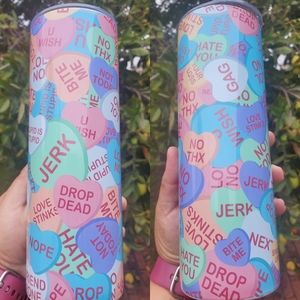 Valentines Day Heart Sublimation Stainless Steel Tumbler 20oz New